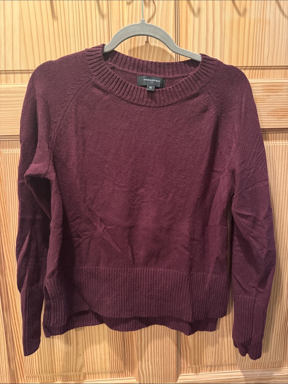 Banana Republic Women's Deep Wine Crewneck Sweater